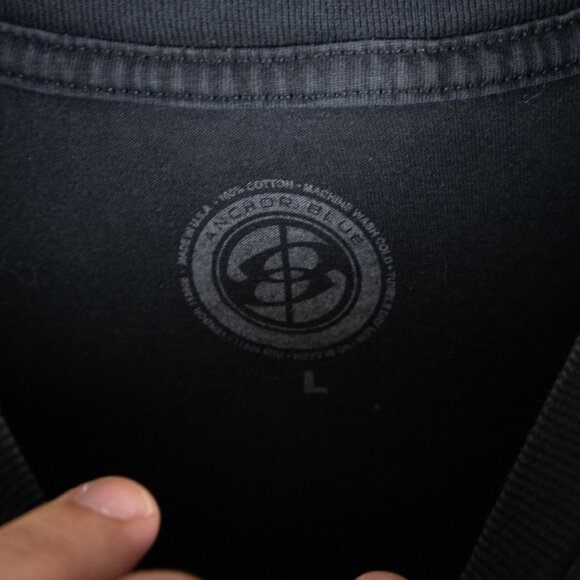 Anchor Blue Y2K Skull Affliction Cyber Grunge Tee Mens Large - Picture 6 of 7